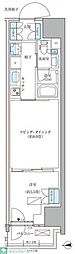 パークアクシス品川天王洲アイル 1LDKの間取図画像