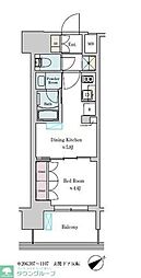 Brilliaist大井町 1DKの間取図画像