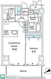 青朋レジデンス 1LDKの間取図画像