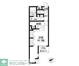 エクセシオーネ目黒 ワンルームの間取図画像