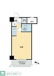 オリエント赤坂 ワンルームの間取図画像
