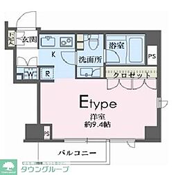 ドゥーエ南麻布 ワンルームの間取図画像