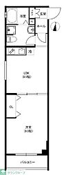 crealpremier目黒 1LDKの間取図画像