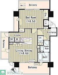 インザガーデン 1LDKの間取図画像
