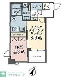 メゾンビスタ渋谷宇田川 1LDKの間取図画像