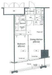 グランハイツ高田馬場 1LDKの間取図画像
