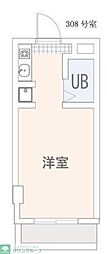 ル・ソレイユ自由ケ丘 ワンルームの間取図画像