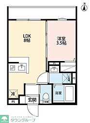 ブルージュ大田六郷 1LDKの間取図画像