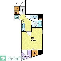 XEBEC中延 1Kの間取図画像