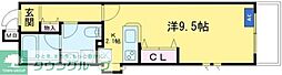 ミルーム赤坂 ワンルームの間取図画像