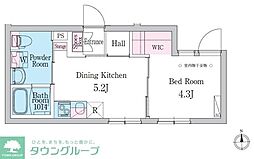 デュオメゾン蒲田ノース 1DKの間取図画像