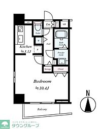 MAKEDESIGN西麻布 ワンルームの間取図画像