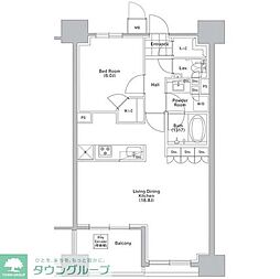 コンフォリア渋谷ウエスト 1LDKの間取図画像