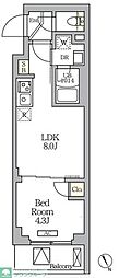 クラリティア馬込 1LDKの間取図画像