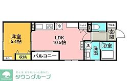 Komazawa Kouen terrace 1LDKの間取図画像