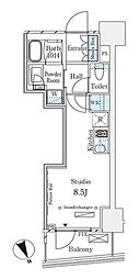 パークナードフィット南青山Vista ワンルームの間取図画像