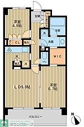 HF若林公園レジデンス 2LDKの間取図画像