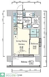 デュオフラッツ東品川 -OTO- 2LDKの間取図画像