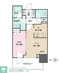 大崎ステーションレジデンス 1LDKの間取図画像