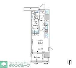 パークアクシス蒲田ステーションゲート ワンルームの間取図画像