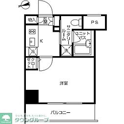スカイコート品川南大井2 1Kの間取図画像