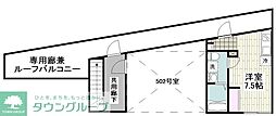 エアリアル西小山 ワンルームの間取図画像