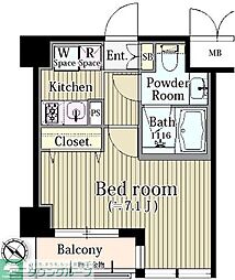 AtHomeRESIDENCE 1Kの間取図画像