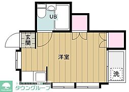 グリュックブルグ・落合 ワンルームの間取図画像