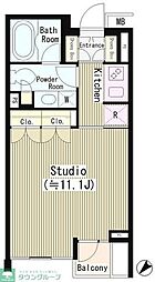 ル・シヤージュ神宮前 ワンルームの間取図画像