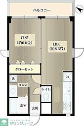 エスペランサ目黒 1LDKの間取図画像
