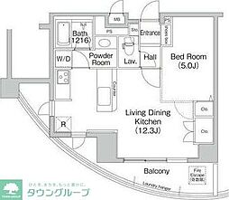 COMFORIA代々木上原 1LDKの間取図画像