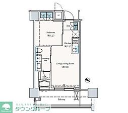 ザ六本木東京クラブレジデンス 1LDKの間取図画像