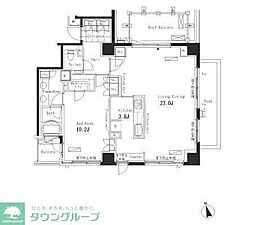 ParkAxis恵比寿 1LDKの間取図画像