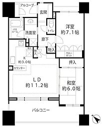 ライオンズガーデン千里丘 2LDKの間取図画像