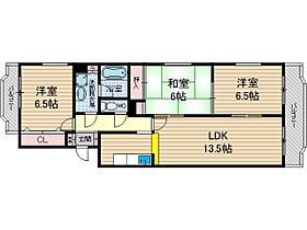 ルミネ・サワ  ｜ 大阪府茨木市蔵垣内2丁目（賃貸マンション3LDK・2階・81.55㎡） その2