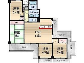 ヴィル・ド・ベール  ｜ 大阪府茨木市新中条町（賃貸マンション3LDK・6階・81.04㎡） その2