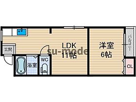 光ハイツ  ｜ 大阪府茨木市丑寅1丁目（賃貸マンション1LDK・2階・34.02㎡） その2