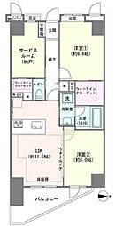 ライオンズガーデンヒルズ白山 2SLDKの間取図画像