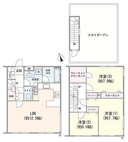 3LDK 間取り