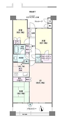 間取り ハイコート浜田山壱丁目 1階/-