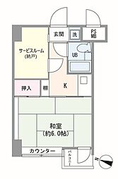 ダイアパレス二番町 1SKの間取図画像