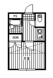 スマイル坂戸 1階1Kの間取り