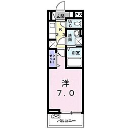 ソレイユ 1Kの間取図画像