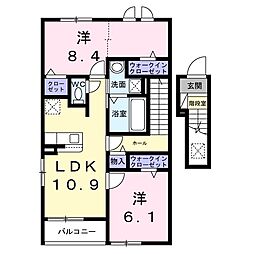 ラフォンテ 2LDKの間取図画像