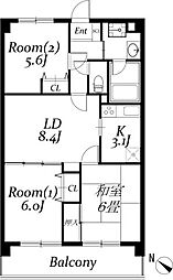 ガーデンスクエア北坂戸 3LDKの間取図画像