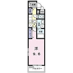 パローラロゼッタ 1Kの間取図画像