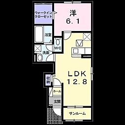 アースフォート 1LDKの間取図画像