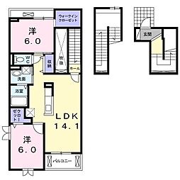 ピオニーガーデン 2LDKの間取図画像