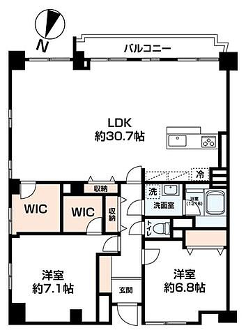 間取り キャッスル共進マンション 6階/-