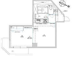 チュリス氷川坂 1LDKの間取図画像